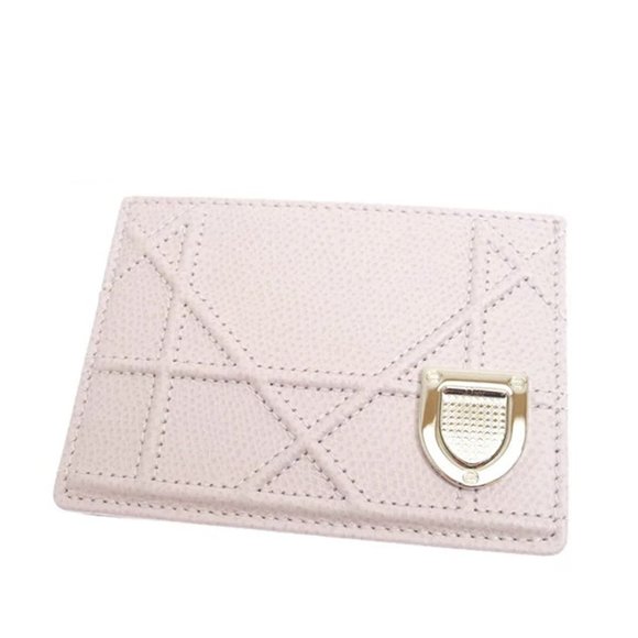 Christian Dior Diorama Leather Card Holder Pink - Picture 1 of 7
